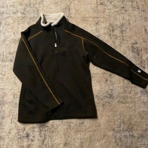 Kuhl fur collar quarter zip sweater